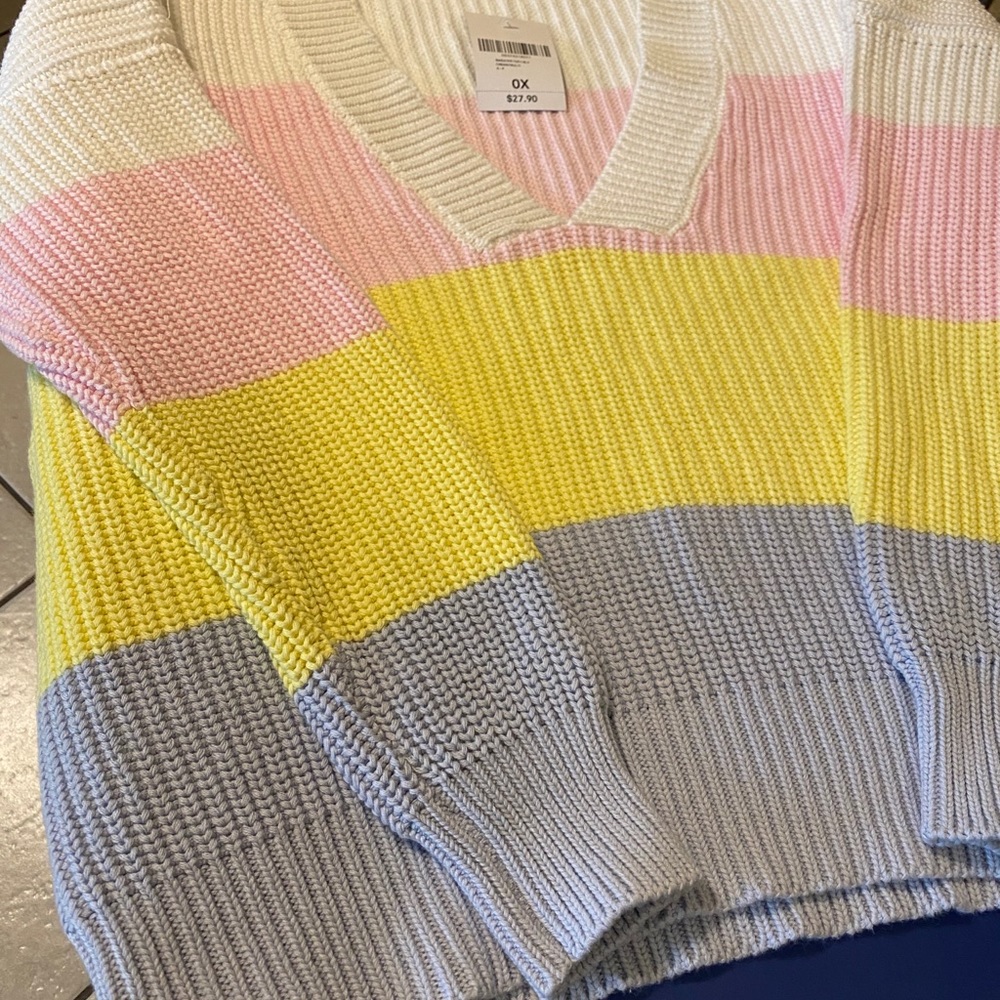 Pastel color sweater 0x